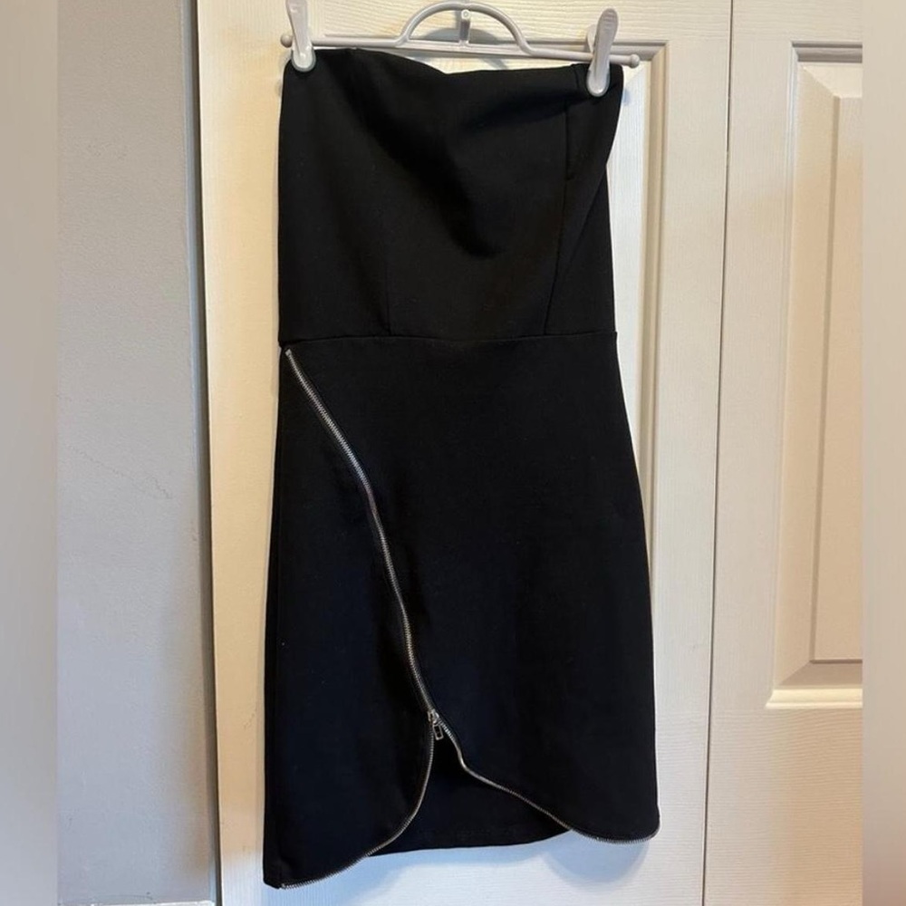 Superdown Nylah Front Zip Dress Black Size XS